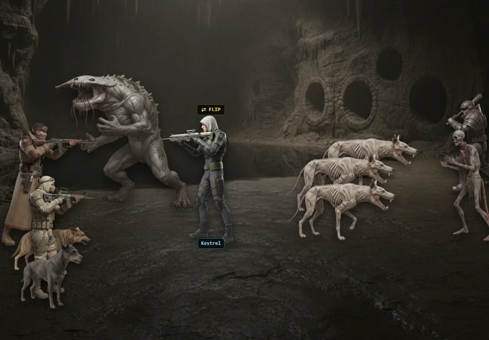 A fight in progress on the battlefield